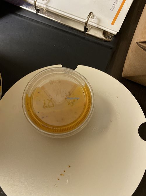 Dipping sauce for vegan wings  at Darling's in Tillson