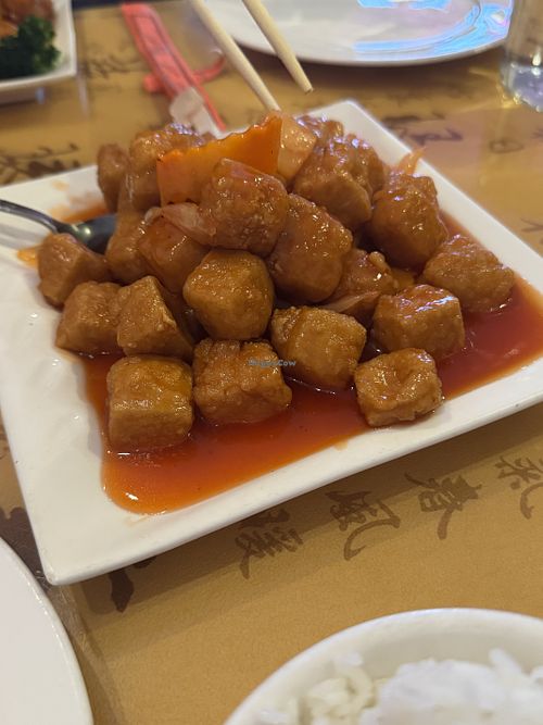 Sweet and sour tofu  at Pink Lotus Restaurant in Metuchen