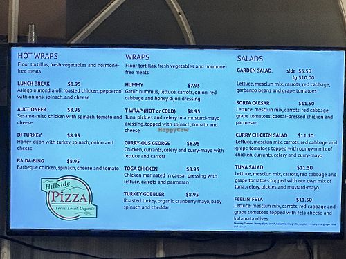 Menu  at Hillside Pizza in Bernardston