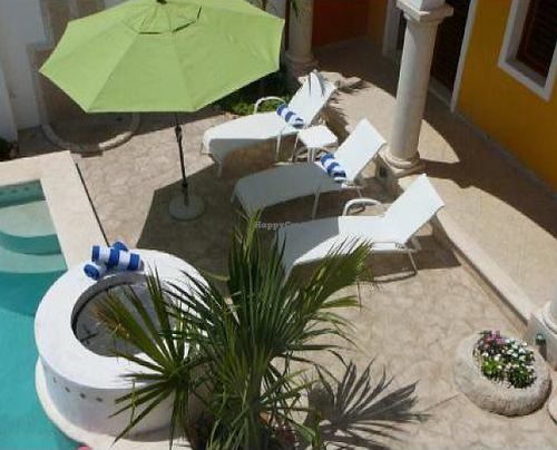 the terrace of  hotel boutique merida santiago at Merida Santiago Hotel Boutique in Merida