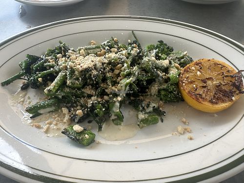 Broccolini with cashew cream saucee  at Jay Luigi in St Petersburg