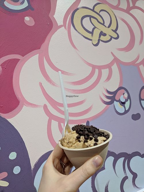 Peanut butter chocolate ice cream with chocolate chip topping at Sweet Ritual in Austin