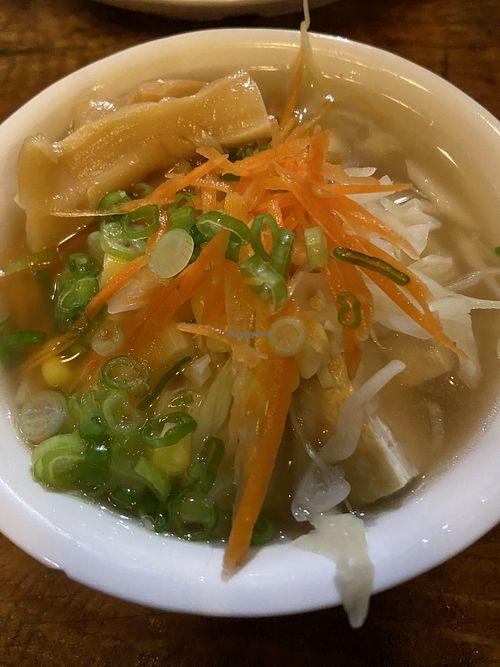 Small veggie ramenn  at Friends Ramen in Chicago