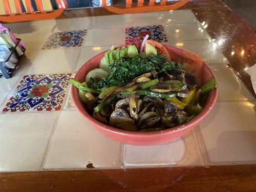 The vegetable bowl without the queso and added avocado  at Aztecas Restaurante & Cantina in Ocean Springs
