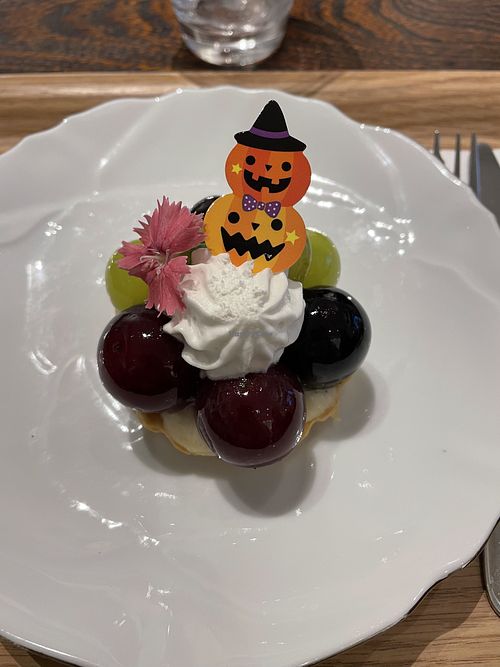 Unfortunately this is the only pic I took, a grape tartlet. It was delicious!  at MERCY Vegan Factory in Osaka