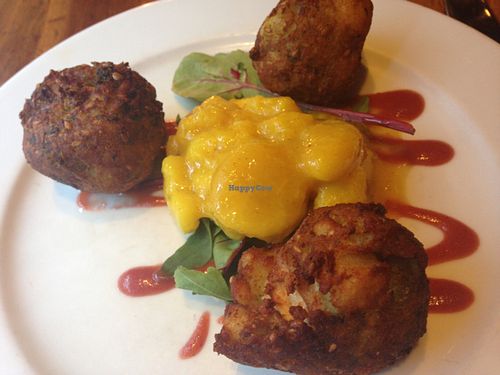 Thai fritter at David Bann Restaurant in Edinburgh