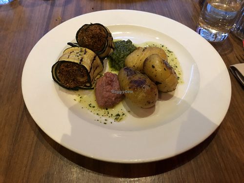 Courgette wraps    at David Bann Restaurant in Edinburgh