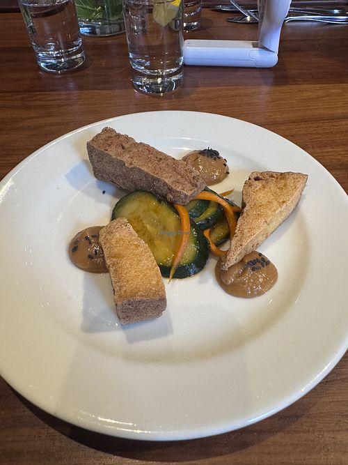 David's Signature Smoked Tofu  at David Bann Restaurant in Edinburgh