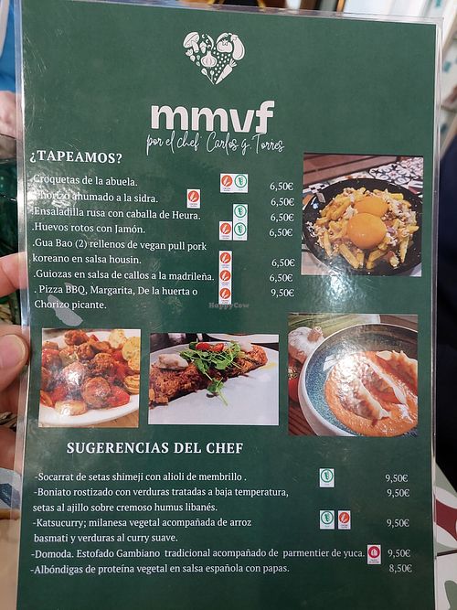 Menu so as mid February 2024 at MMVF in Alcorcon