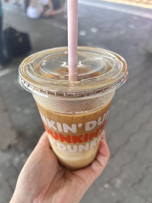 iced latte with soy  at Dunkin' - Hbf in Munich