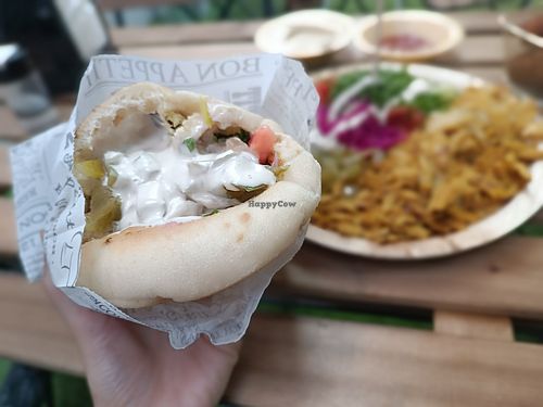 Shawarma in Pita at Falafel Sumsum in Tel Aviv
