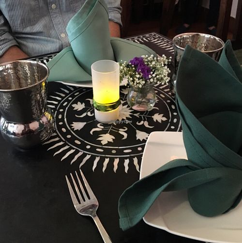 Beautiful tables!  at Mughlai in New York City