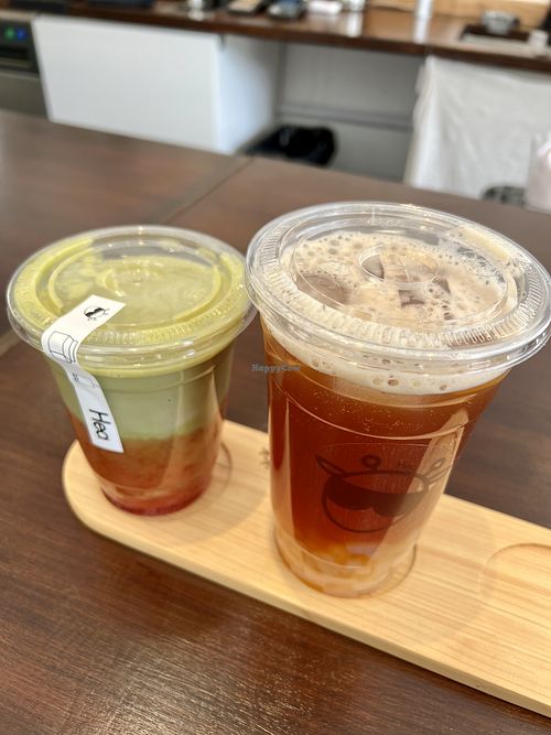 Strawberry matcha & bubble tea 🧋   at Hea Tea & Coffee in Aberdeen
