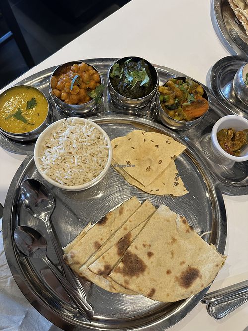 Vegan thali lunch special   at Mod India in Glen Mills