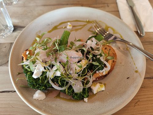 Harissa toast at Honey + Harvey in Woodbridge