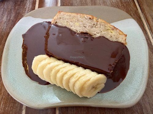 Vegan banana bread at L'Arawak Cafe in Gustavia