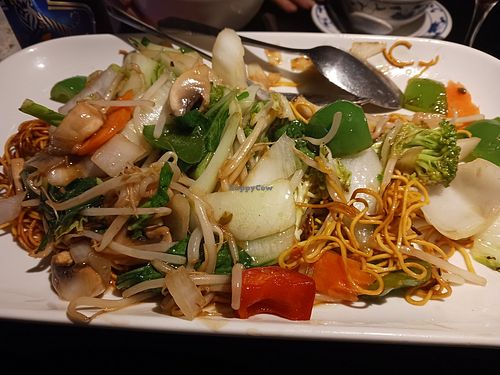 Vegetable chow mein at Yum Sing in Torquay