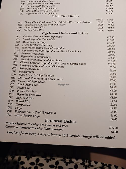 Lots of vegan options at Yum Sing in Torquay