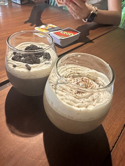Cookies and cream milkshake and double shot frappelatte  at Black Forest Cafe in Yogyakarta