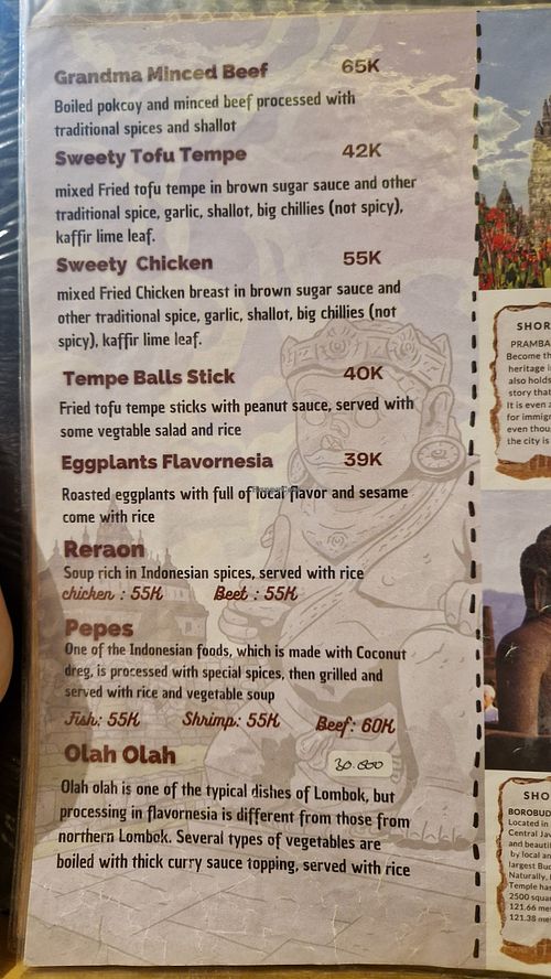 Part of menu at Firda Warung in 