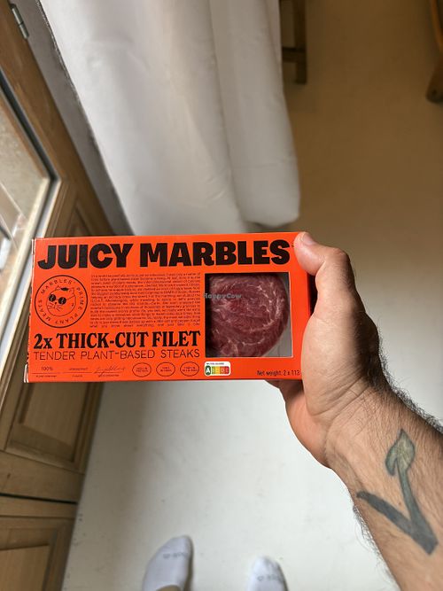 Vegan steak  at La Veganeria del Born in Barcelona