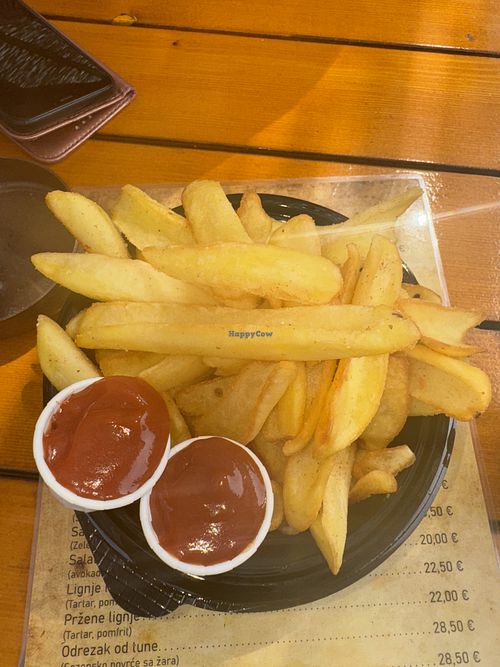 Fries. Ask for without mayo   at Šunj in Lopud