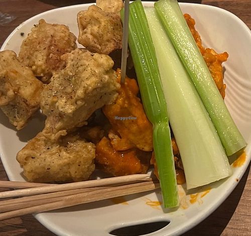 gardein wings (lemon dry rub and buffalo)  at Yard House in Costa Mesa