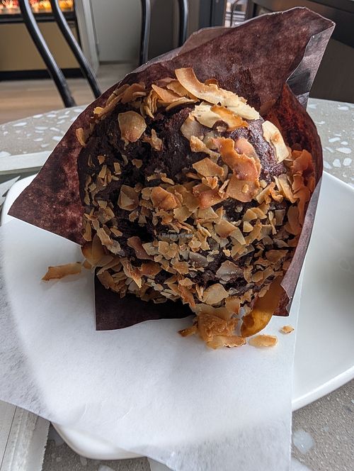 Banana and chocolate muffin at Breka Bakery & Café in Vancouver
