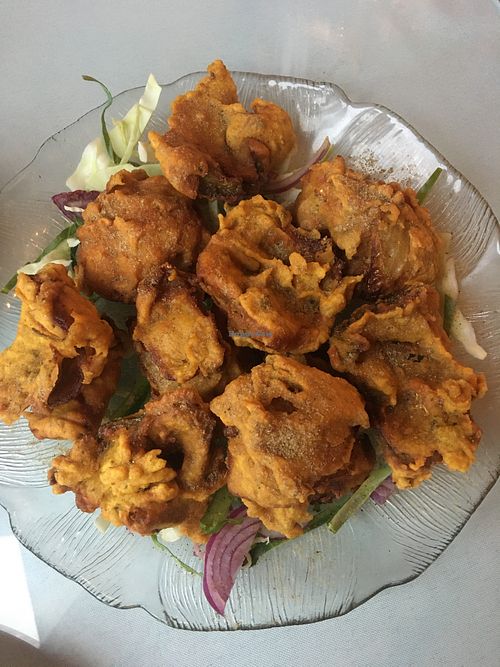 Veggie Pakoras  at Passage to India in Harrisburg