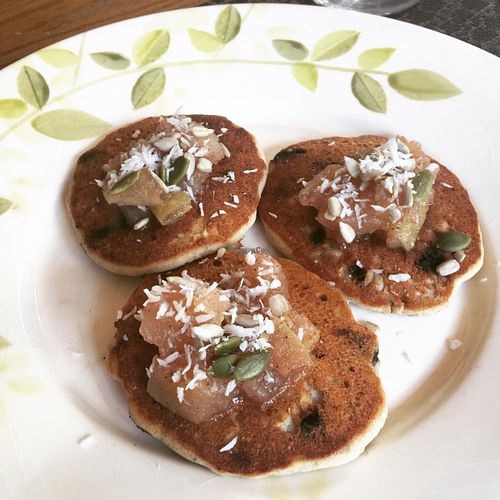 Pancake breakfast at Hungry Ghost Guest House in New Paltz