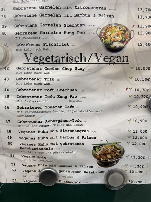 menu  at Lang Sen Restaurant in Luebeck