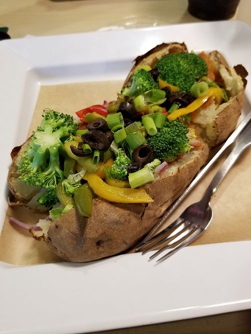 Justaspud with veggies and chili at McAlister's Deli in Cedar Park