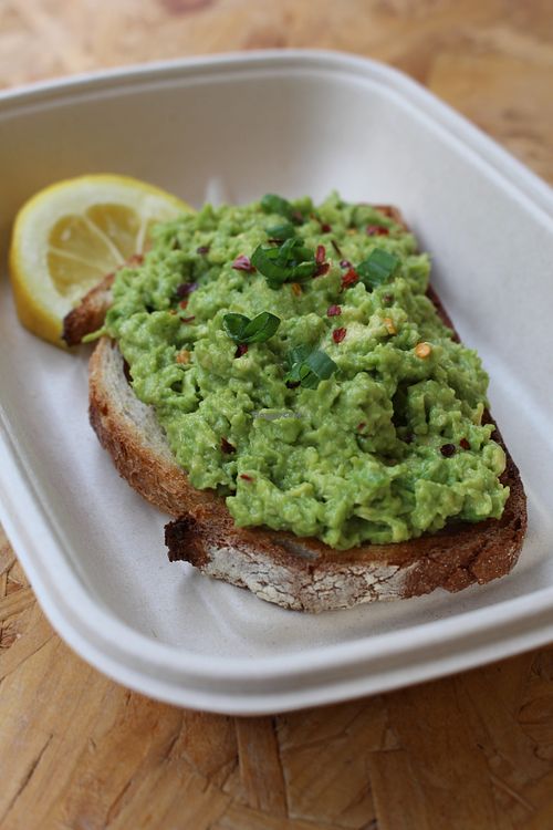 Avo on toast at Leafy in Hitchin