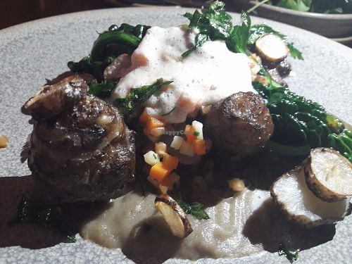 Roast jerusalem artichokes at The Moon in Kendal