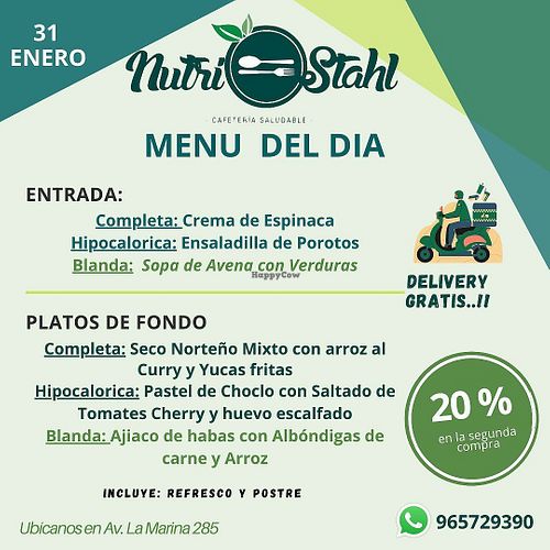 Meal of the day at Comedor de la Clinica Ana Stahl in Iquitos