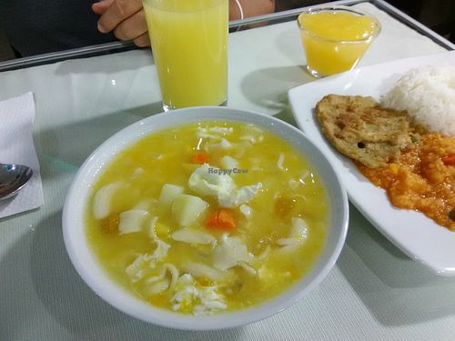 Soup of the day at Comedor de la Clinica Ana Stahl in Iquitos