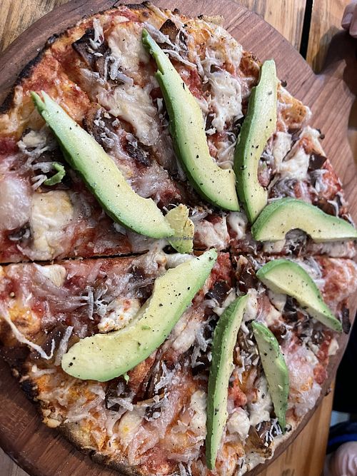 Bacon and Avo  at Pizzasaurus in Cape Town