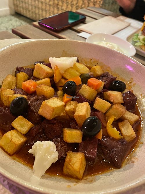Seitan roast with potatoes at Cheeky Leeks in Lisbon