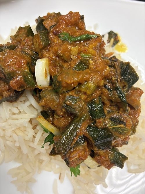 Okra dish  at The Curry House in Bancroft