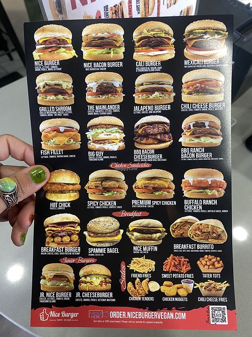 Full Menu for Takeaway - That Buffalo Ranch! 🤤🌱✨  at Nice Burger in Long Beach