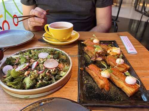 Broccoli and bravas  at Desoriente - Poblenou in Barcelona