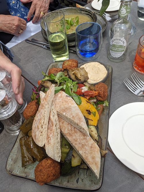Vegan sharing platter at Mediterranevm at Bray in Bray