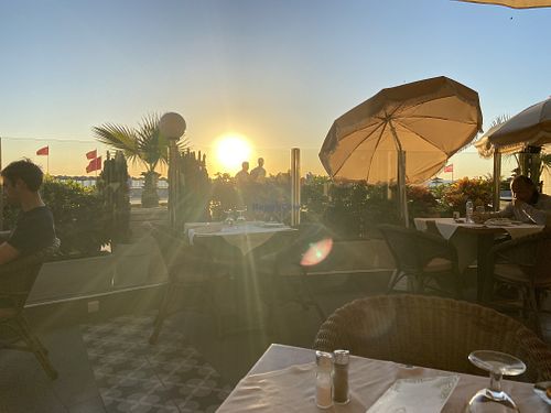 View from the diner table  at Ô Playa in Agadir