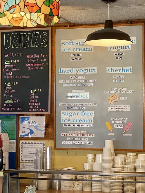 Menu  at Lewis Brothers Homemade Ice Cream in Provincetown