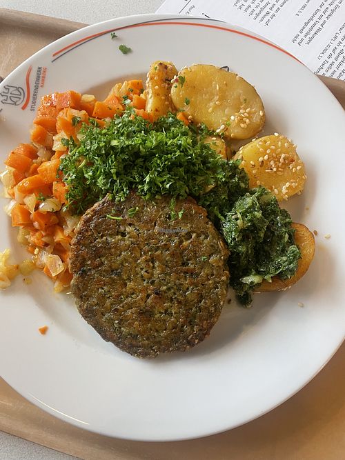 Hafer Bratling mit Kartoffeln und Karotten   at Mensa Blattwerk in Hamburg