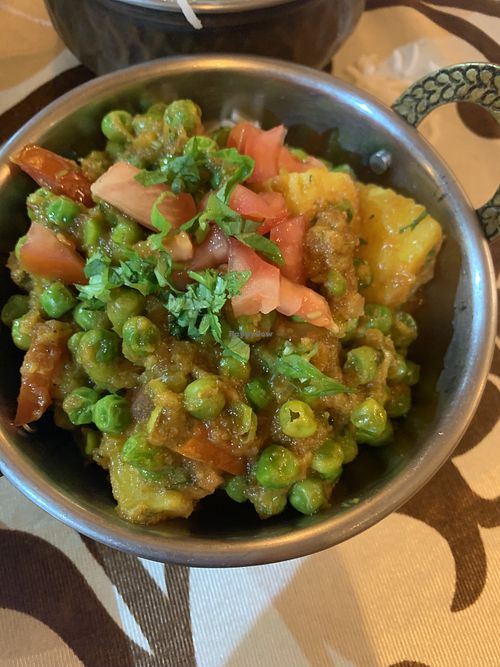 Mutter aloo ghobi  at Indian Zaffran in Lanzarote