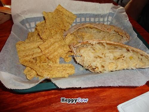 Hubby got a reuben, hummus reuben I think. at The Green Harvest Co. in Bedford