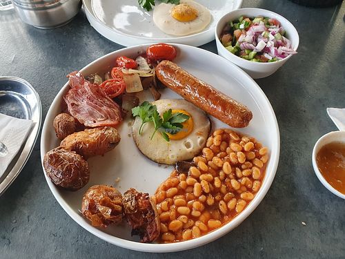 English breakfast at Benedict in Karmiel