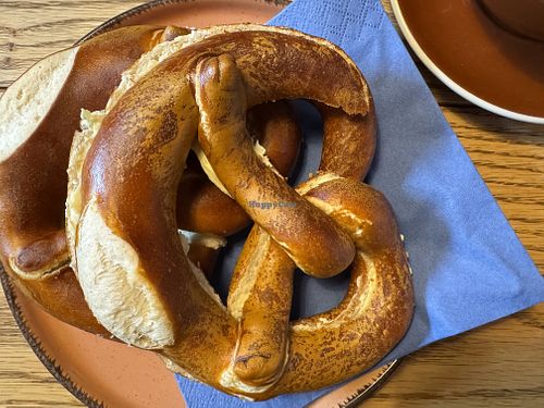 vegan pretzels  at Coffee & Panini in Ulm