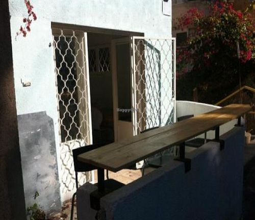 The entrance. As you can see, it isn't evident for bypassers that there is a cafe in there as there are no signs anywhere. at MishMash in Haifa